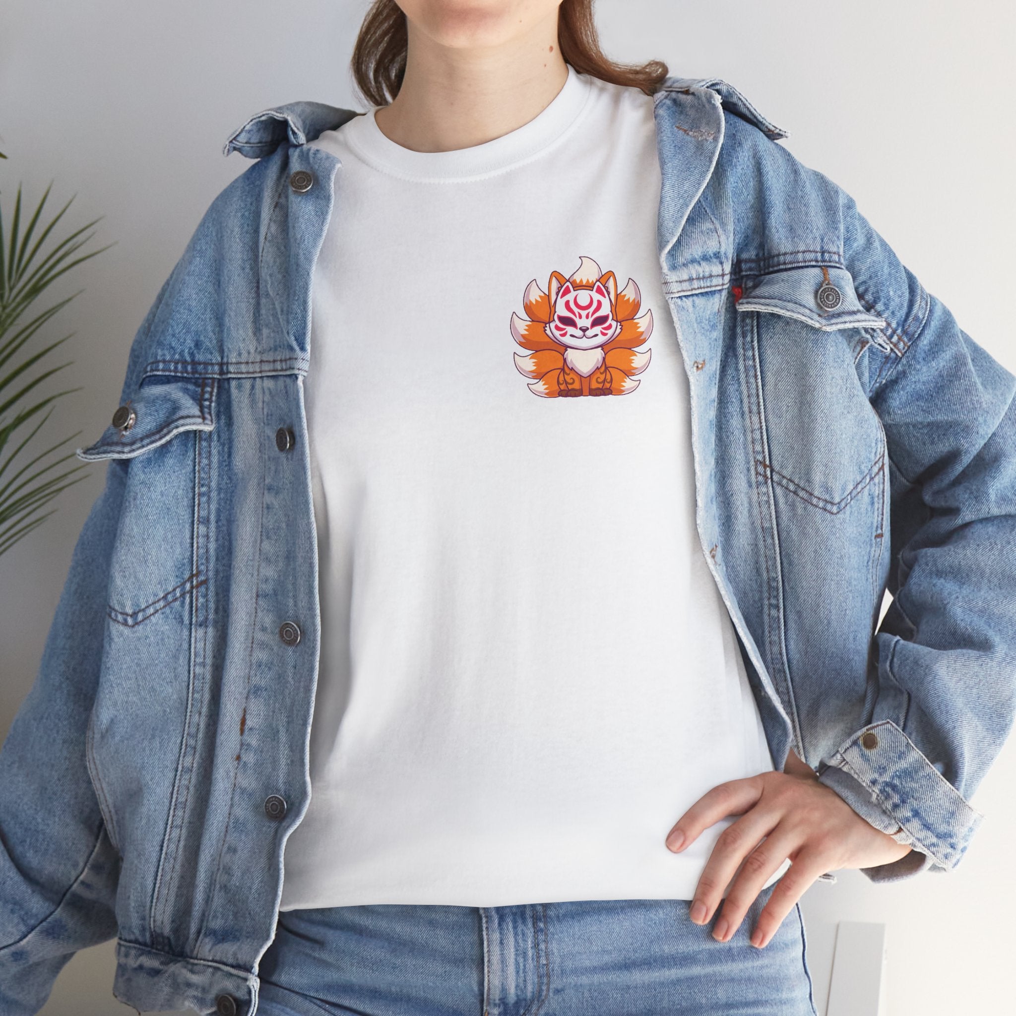 Kitsune Tee Shirt - Unisex Heavy Cotton