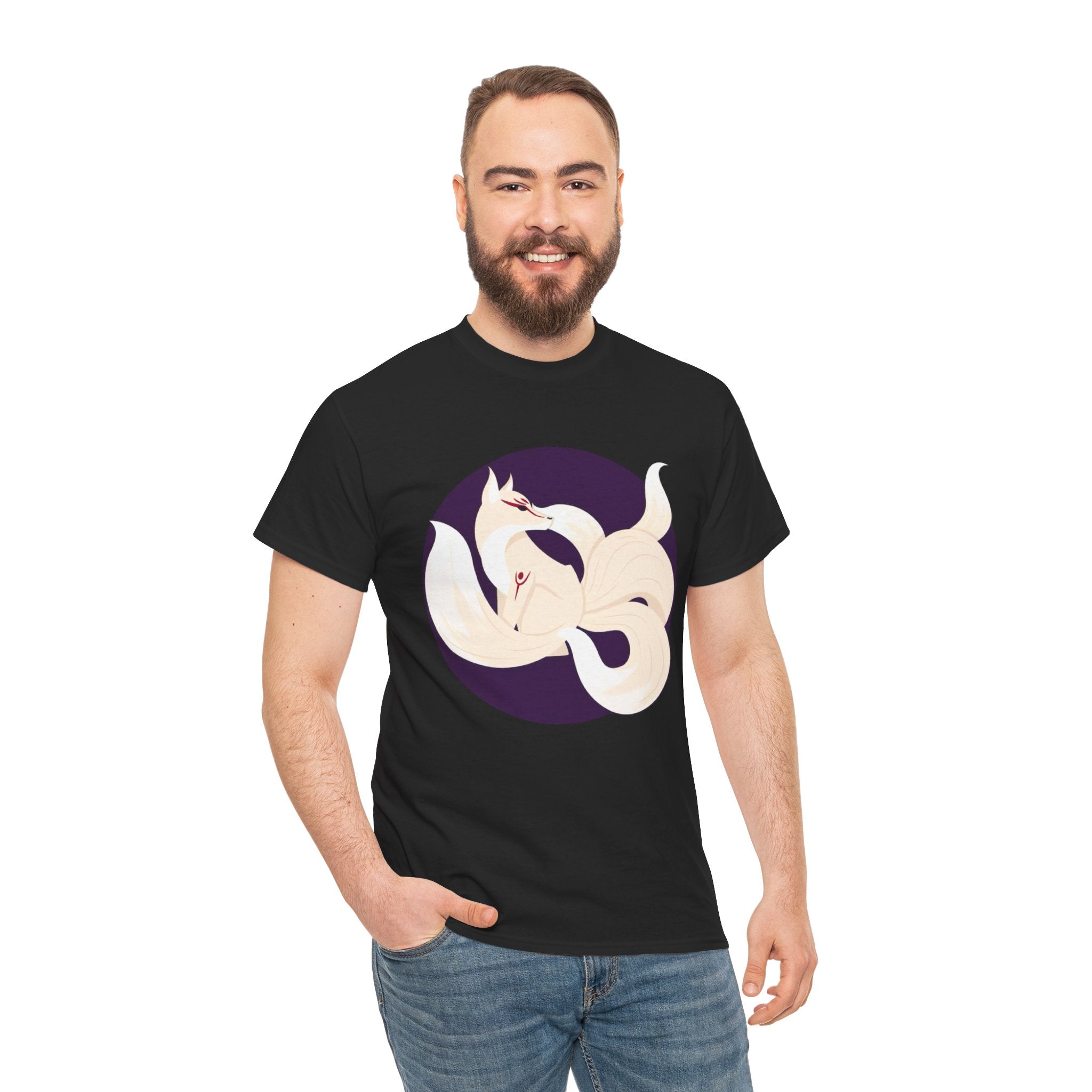 Kitsune Tee Shirt - Unisex Heavy Cotton