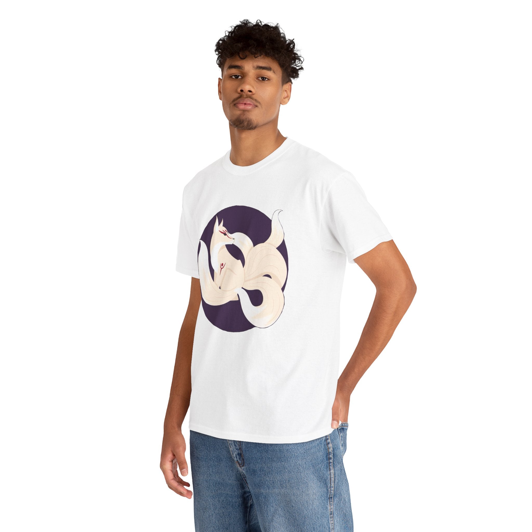 Kitsune Tee Shirt - Unisex Heavy Cotton