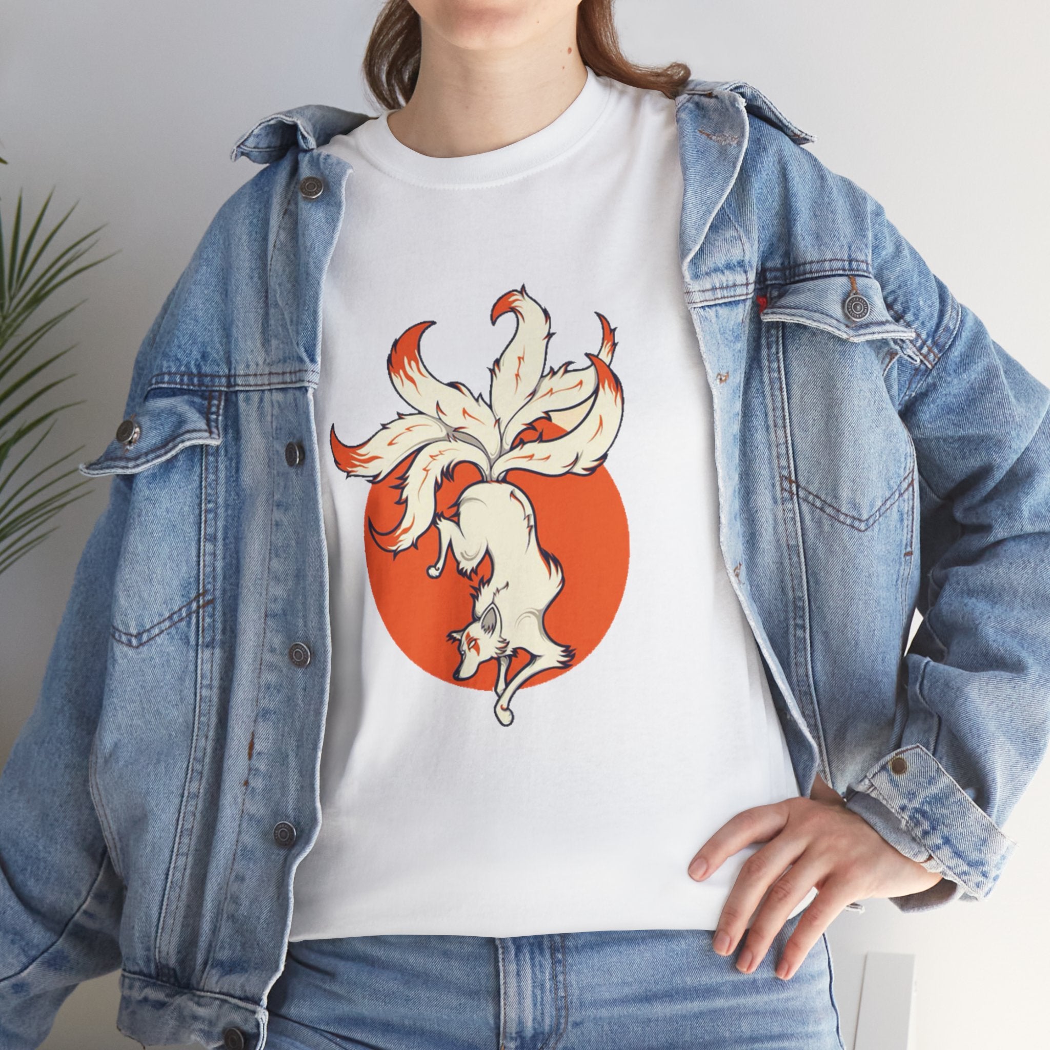 Kitsune Tee Shirt - Unisex Heavy Cotton