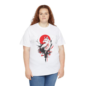 Kitsune Tee Shirt - Unisex Heavy Cotton