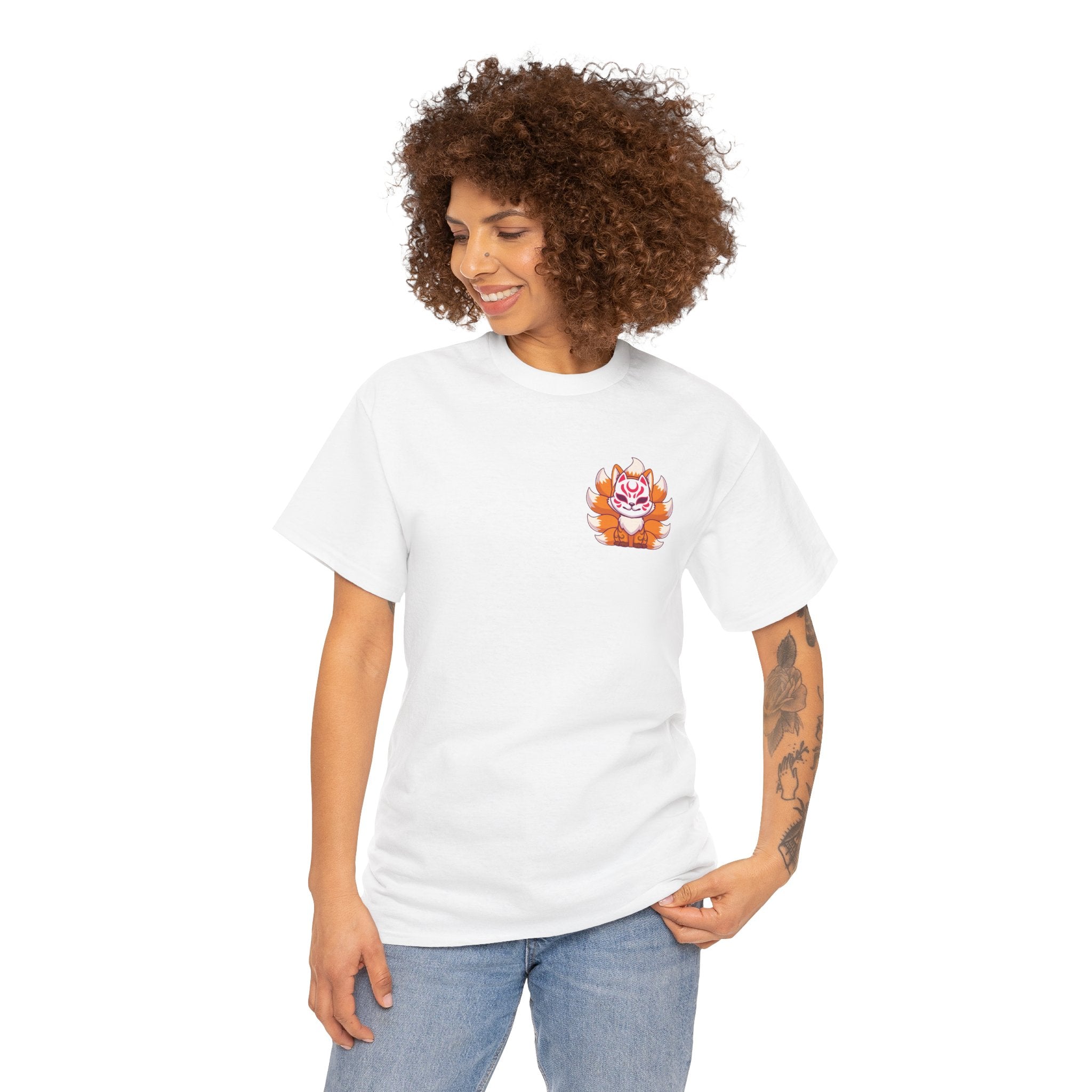 Kitsune Tee Shirt - Unisex Heavy Cotton