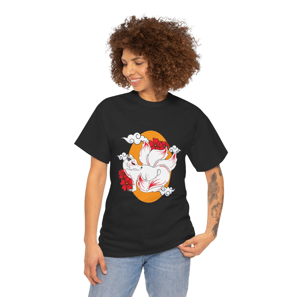 Kitsune Tee Shirt - Unisex Heavy Cotton