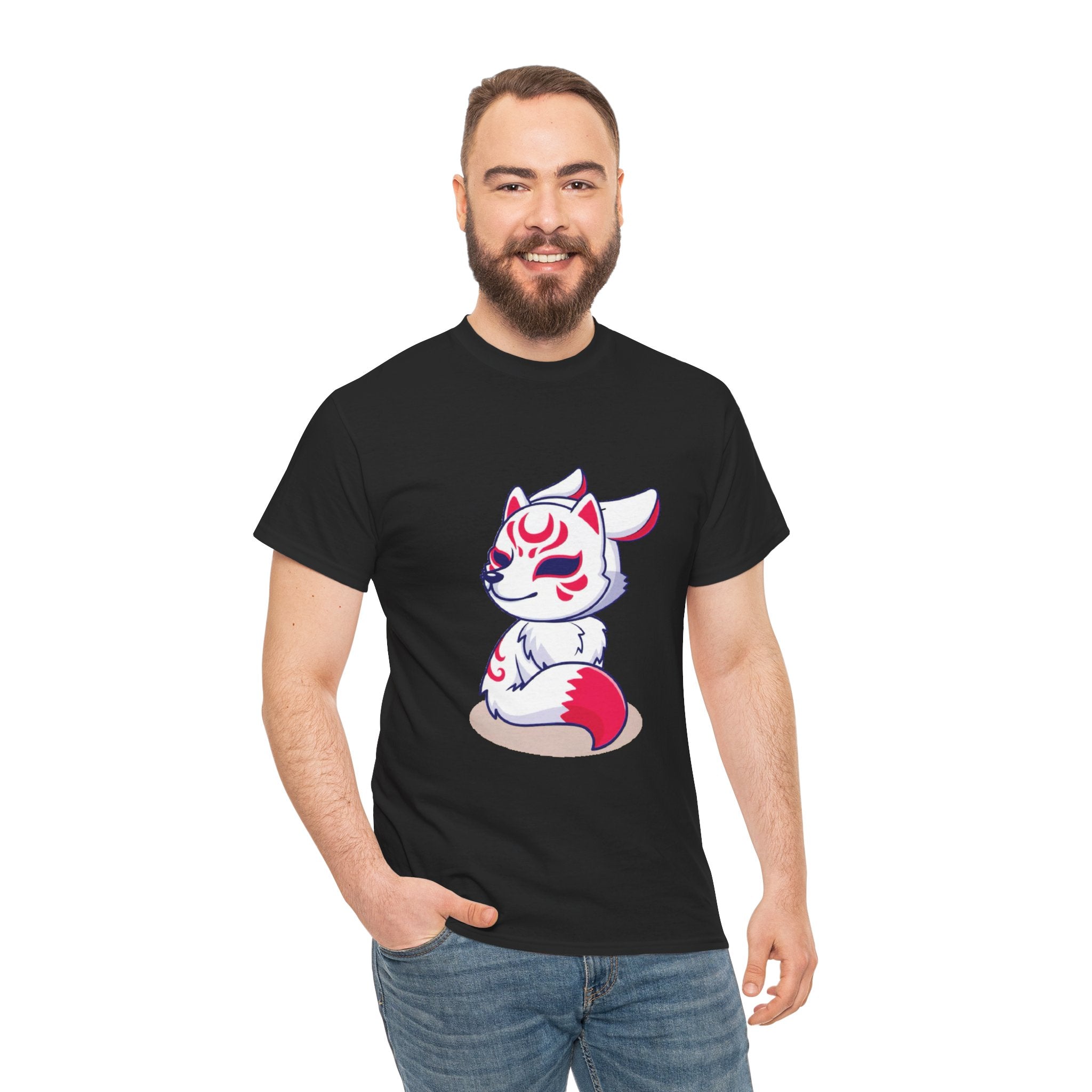 Kitsune Tee Shirt - Unisex Heavy Cotton