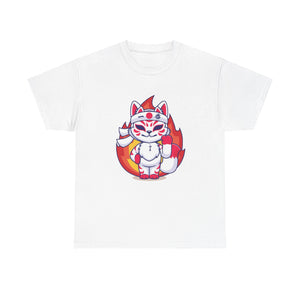 Kitsune Tee Shirt - Unisex Heavy Cotton