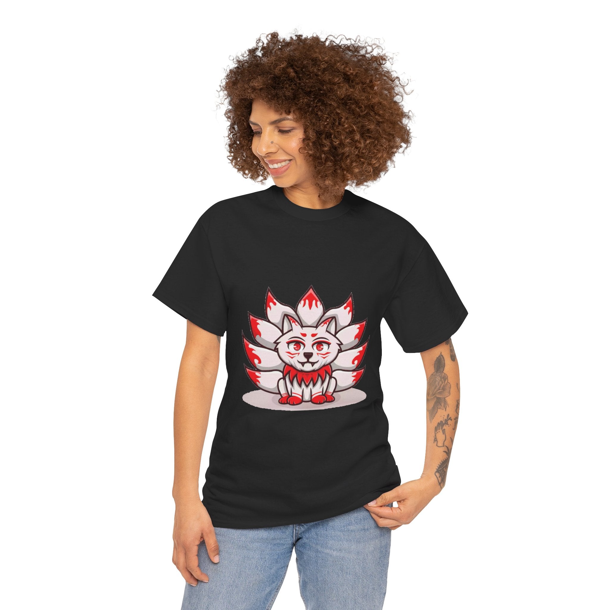 Kitsune Tee Shirt - Unisex Heavy Cotton