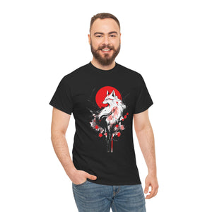 Kitsune Tee Shirt - Unisex Heavy Cotton