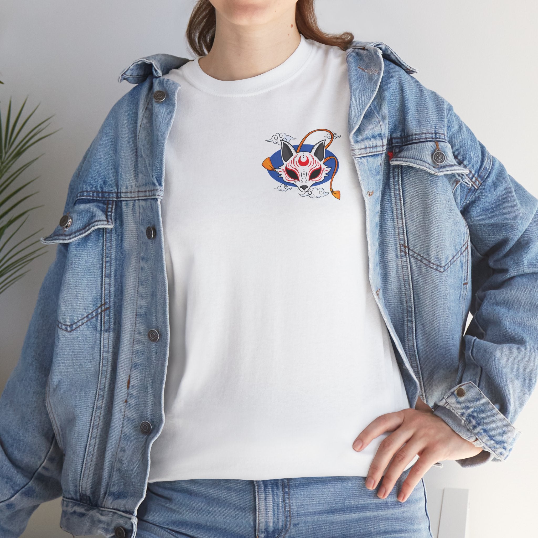 Kitsune Tee Shirt - Unisex Heavy Cotton