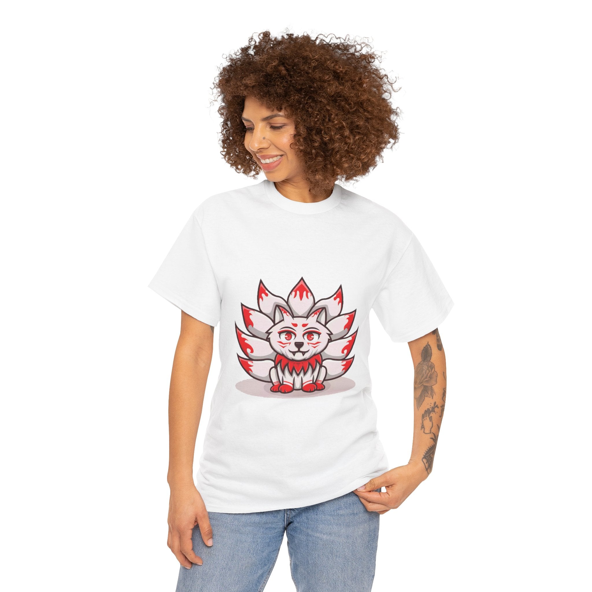 Kitsune Tee Shirt - Unisex Heavy Cotton