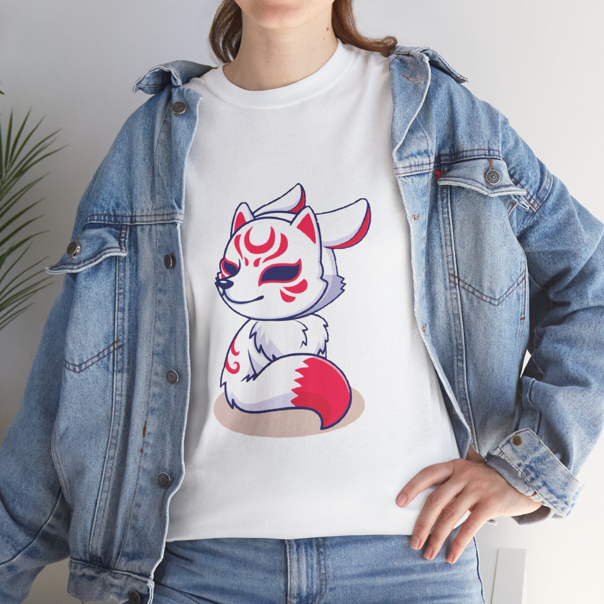 Kitsune Tee Shirt - Unisex Heavy Cotton