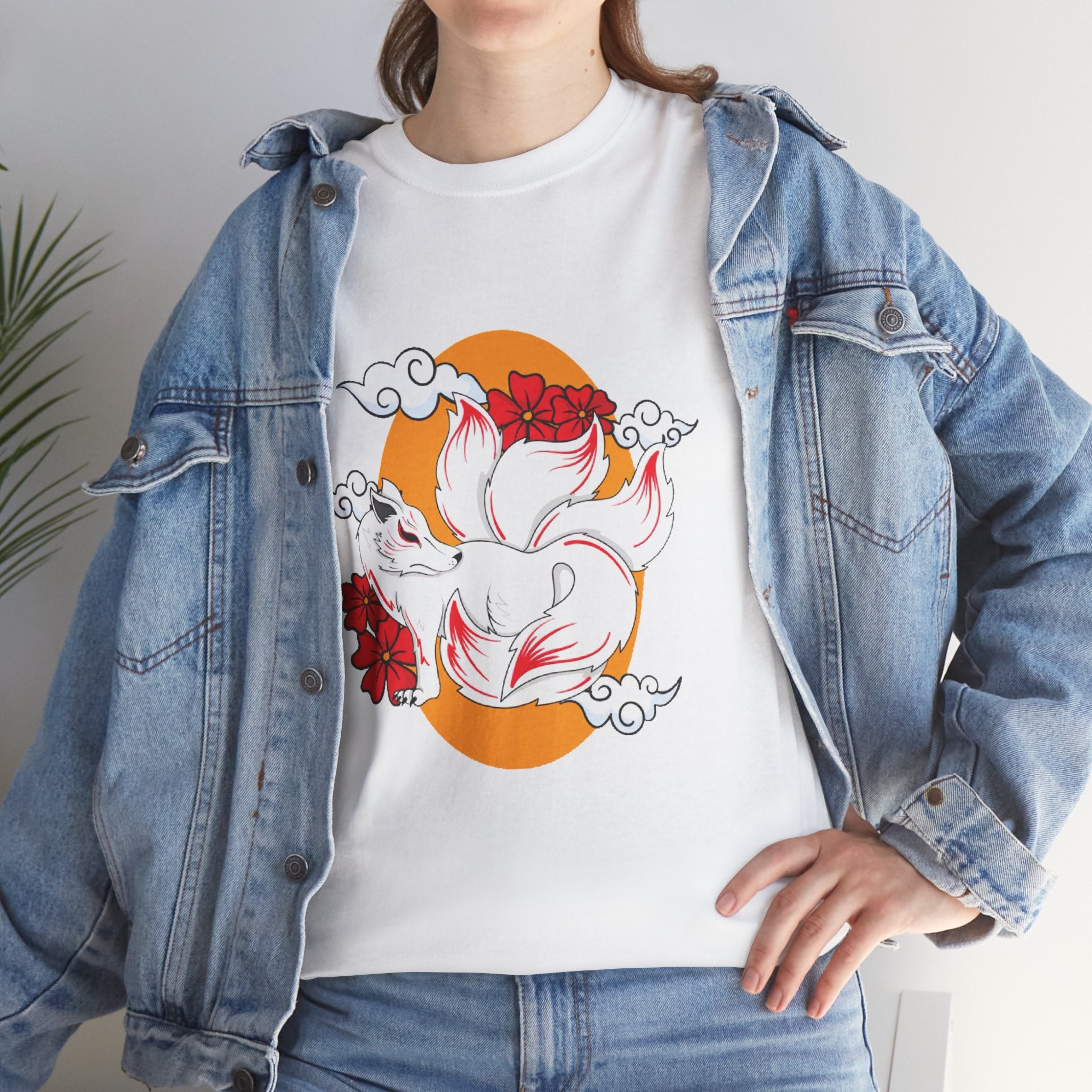 Kitsune Tee Shirt - Unisex Heavy Cotton