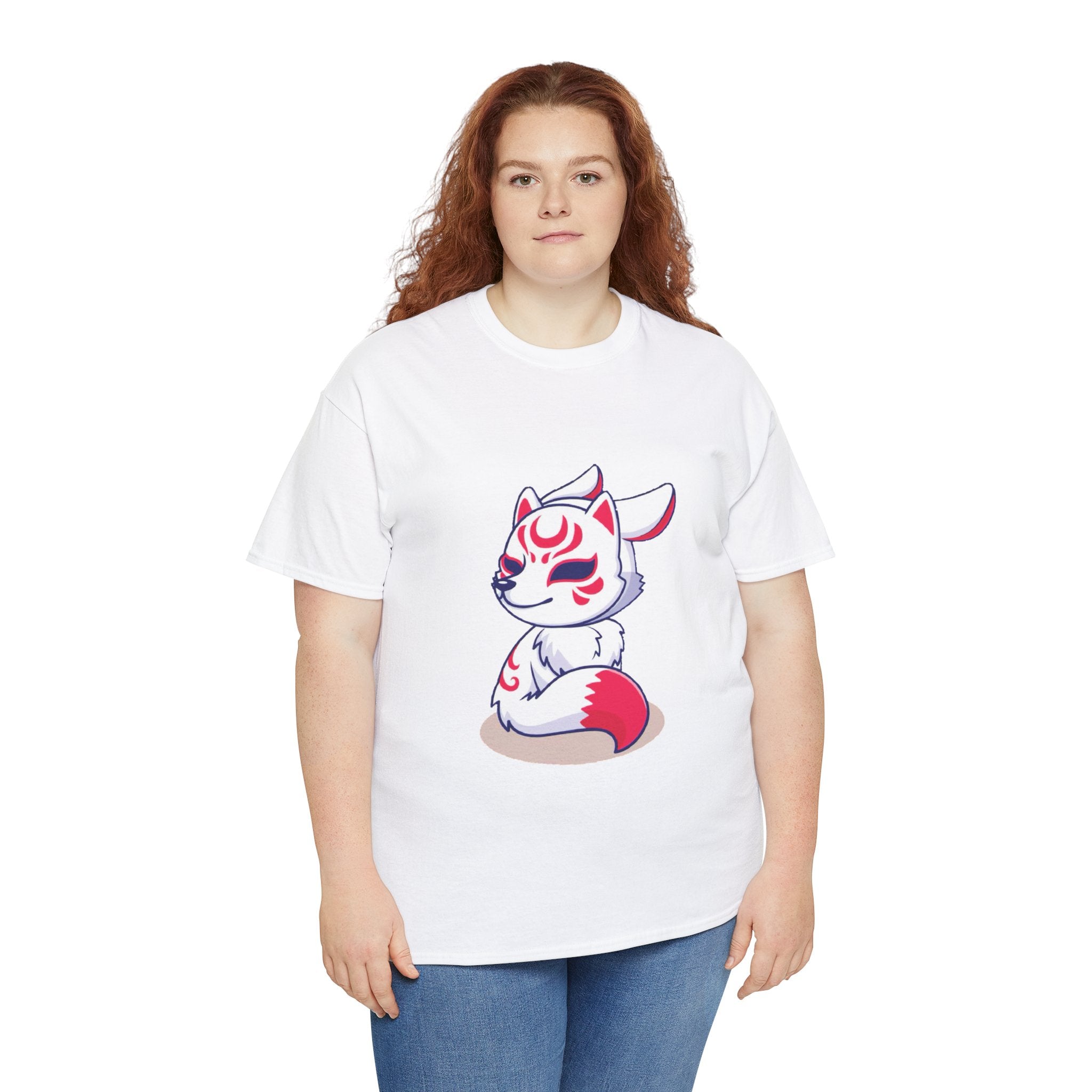 Kitsune Tee Shirt - Unisex Heavy Cotton