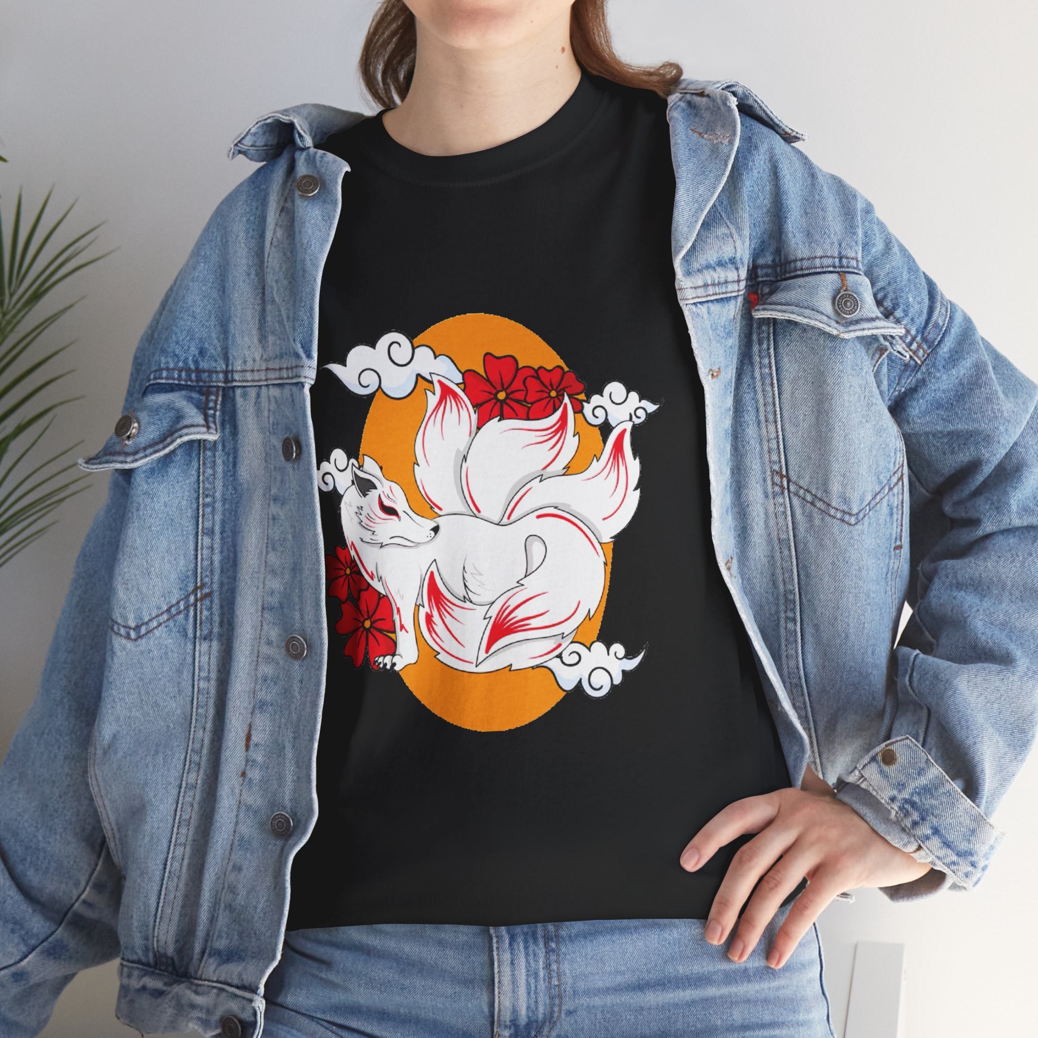 Kitsune Tee Shirt - Unisex Heavy Cotton