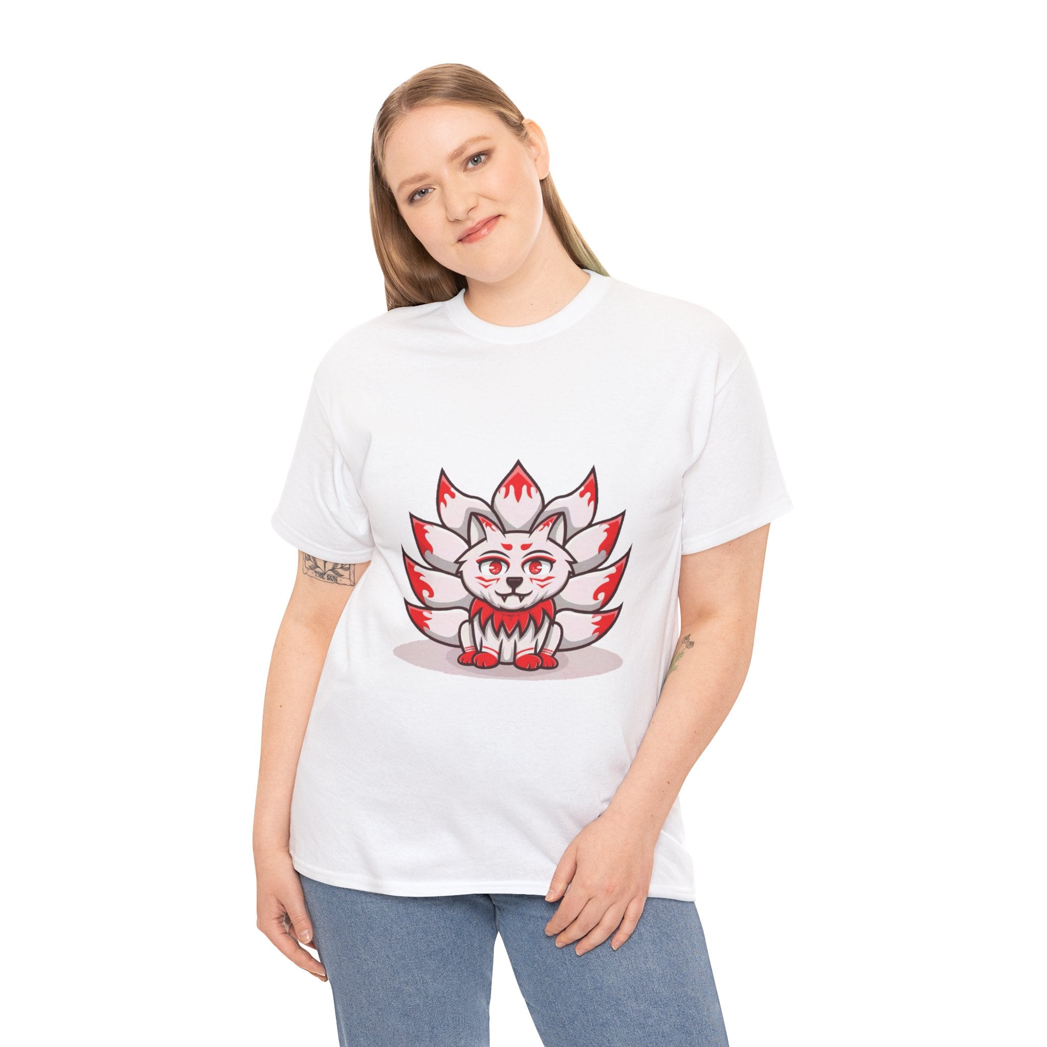 Kitsune Tee Shirt - Unisex Heavy Cotton