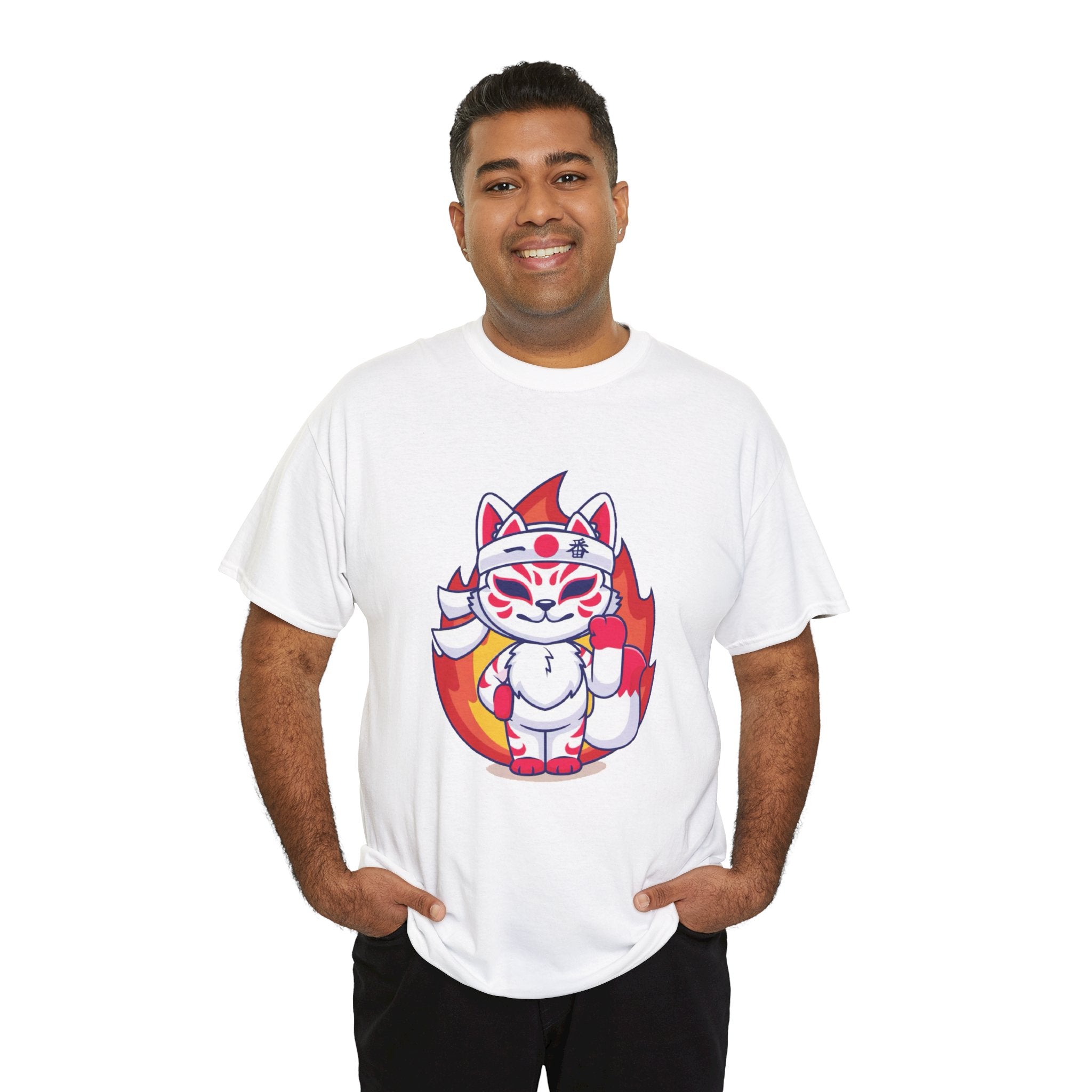 Kitsune Tee Shirt - Unisex Heavy Cotton