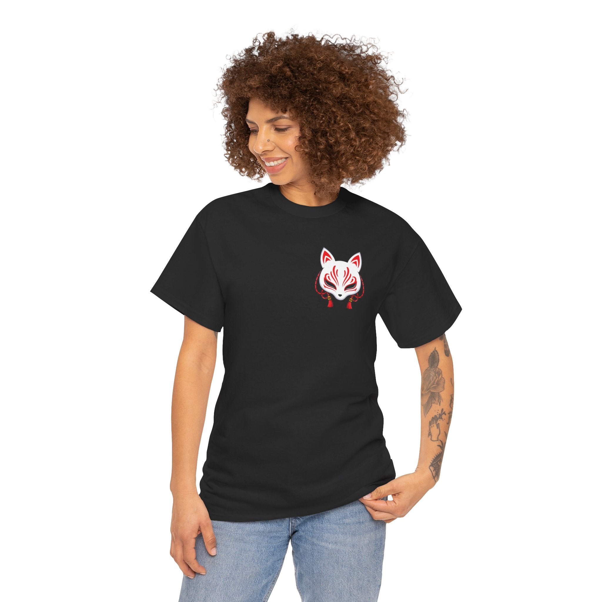 Kitsune Tee Shirt - Unisex Heavy Cotton