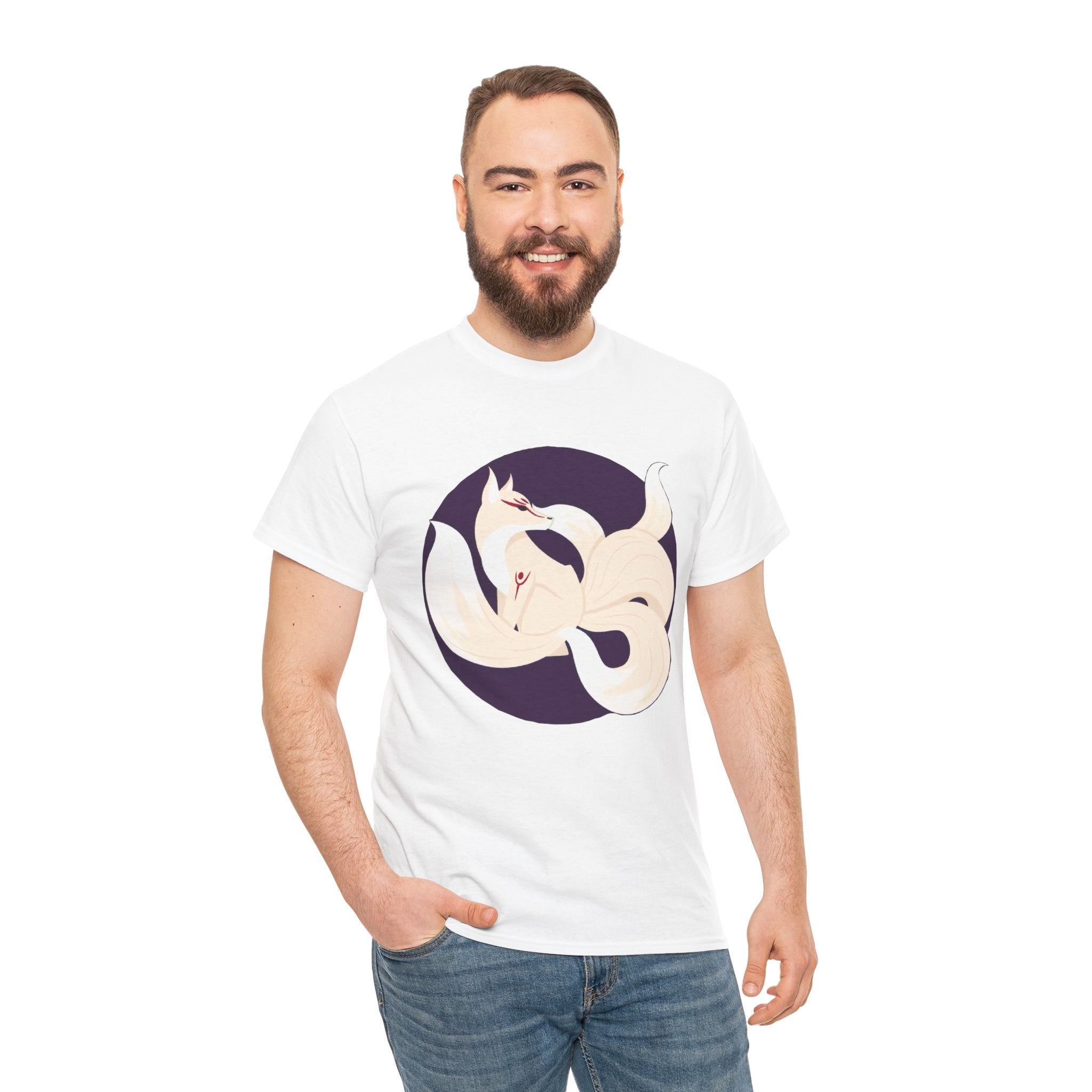 Kitsune Tee Shirt - Unisex Heavy Cotton