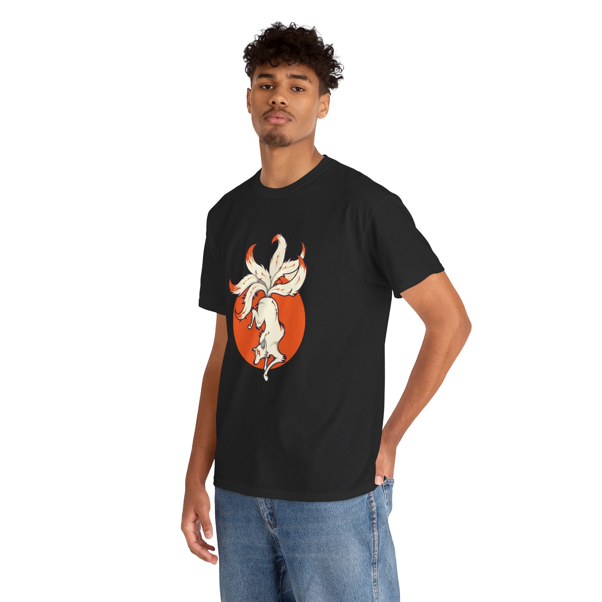 Kitsune Tee Shirt - Unisex Heavy Cotton