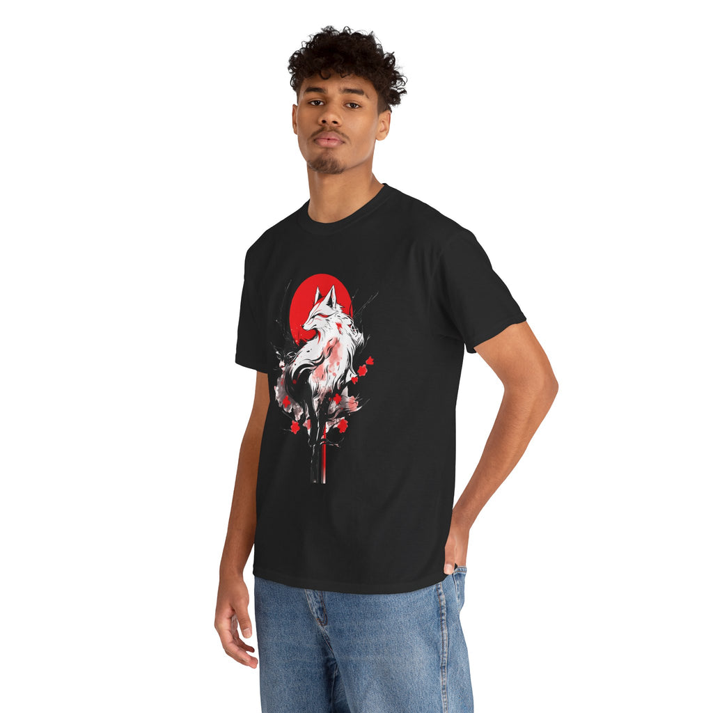 Kitsune Tee Shirt - Unisex Heavy Cotton