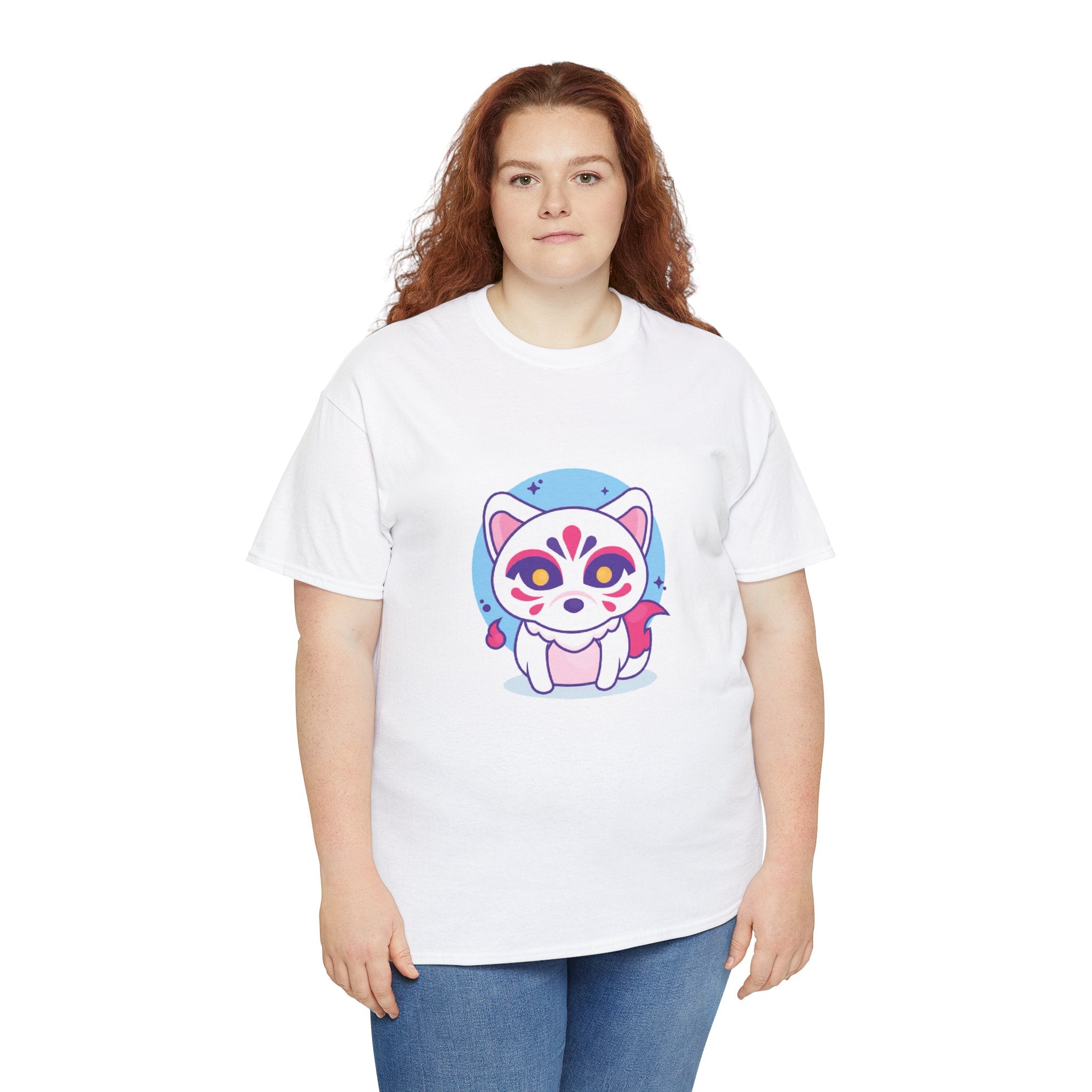 Kitsune Tee Shirt - Unisex Heavy Cotton