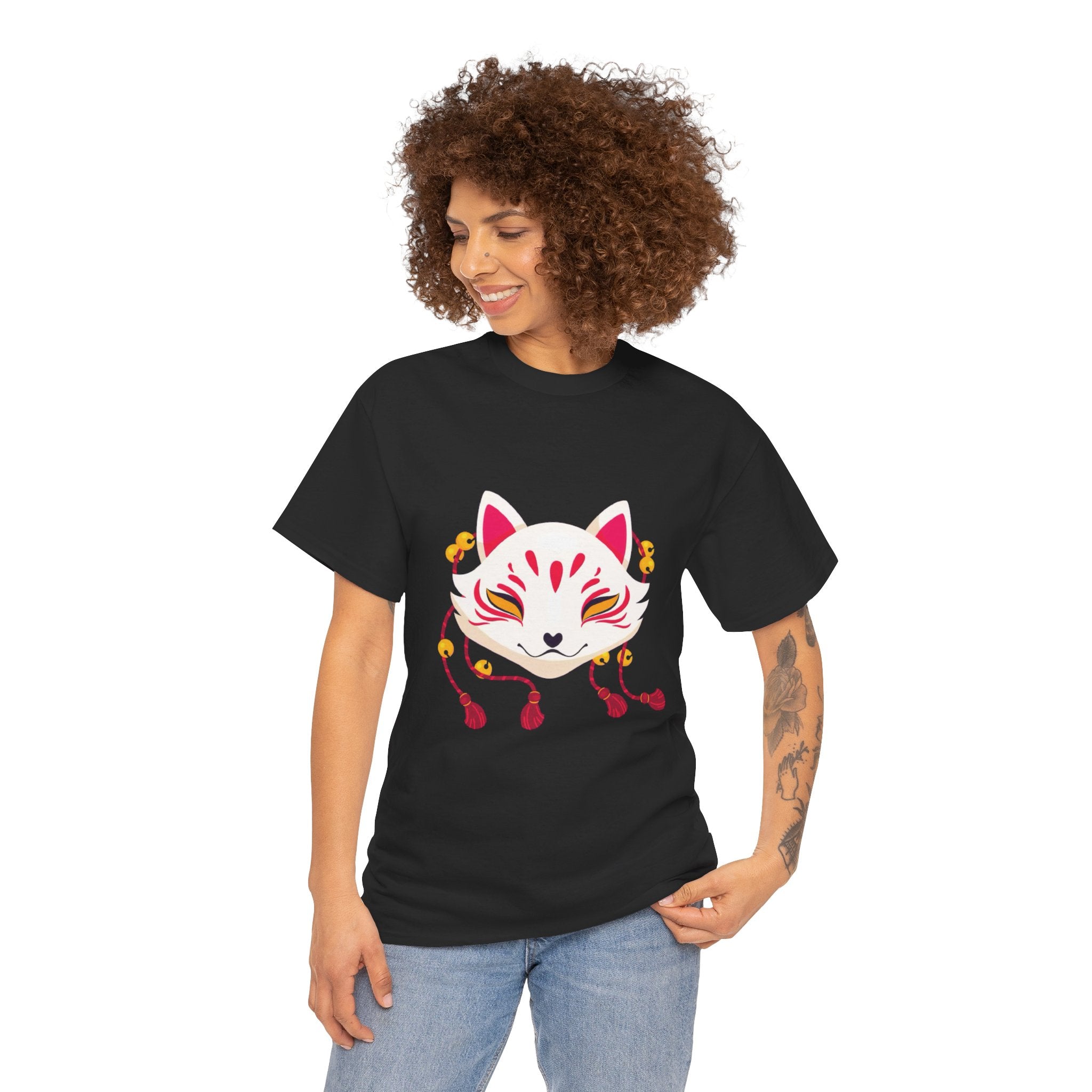 Kitsune Tee Shirt - Unisex Heavy Cotton