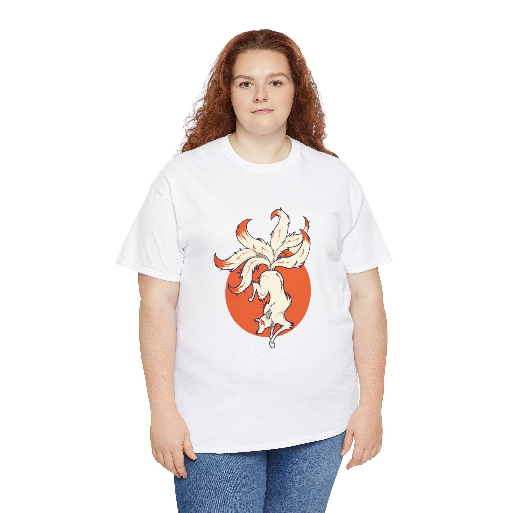 Kitsune Tee Shirt - Unisex Heavy Cotton