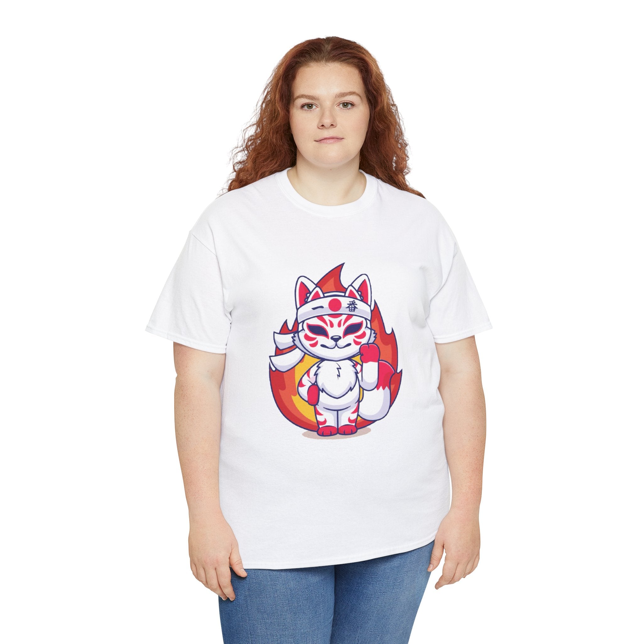 Kitsune Tee Shirt - Unisex Heavy Cotton