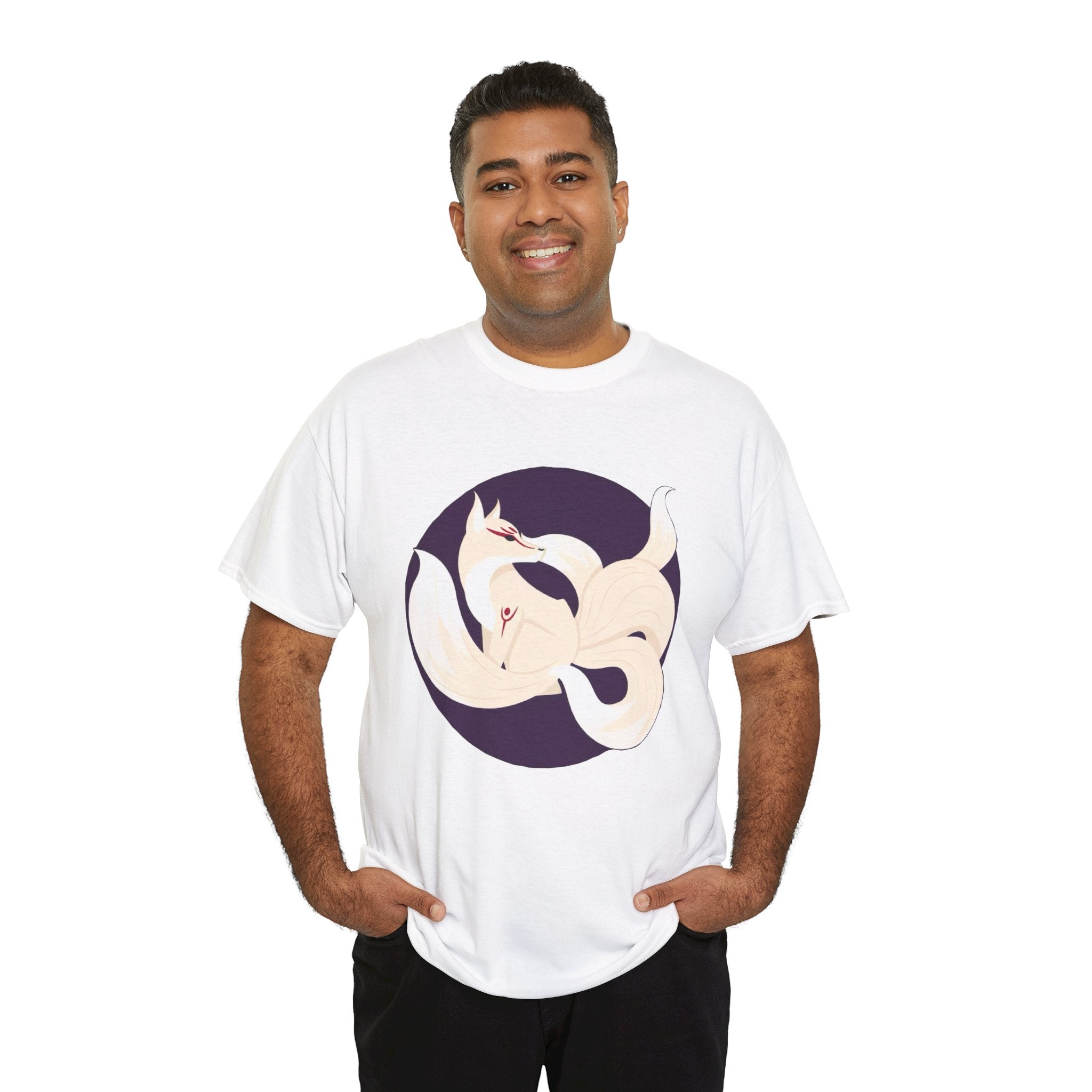 Kitsune Tee Shirt - Unisex Heavy Cotton